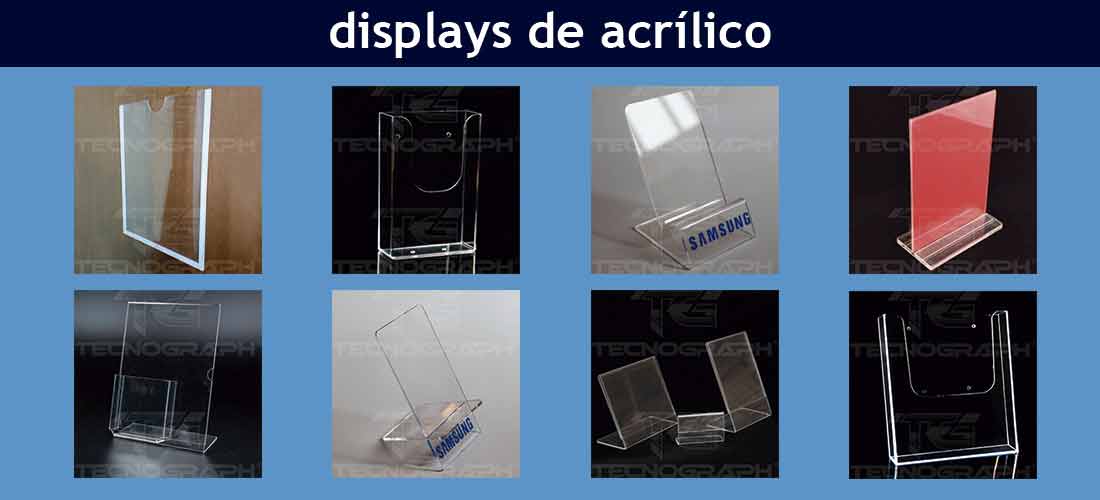 displays de acrílico